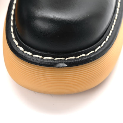Bottega Veneta Calfskin The Swell Lace Up Boots 38.5 Black Natural Rubber 8 of 9