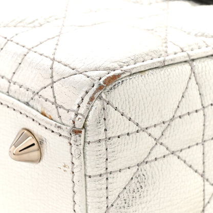 Christian Dior Metallic Grained Calfskin Cannage Small Lady Dior Silver 11 of 17