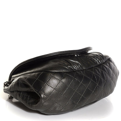 Chanel Caviar Half Moon Large Flap Dark Silver 4 of 7