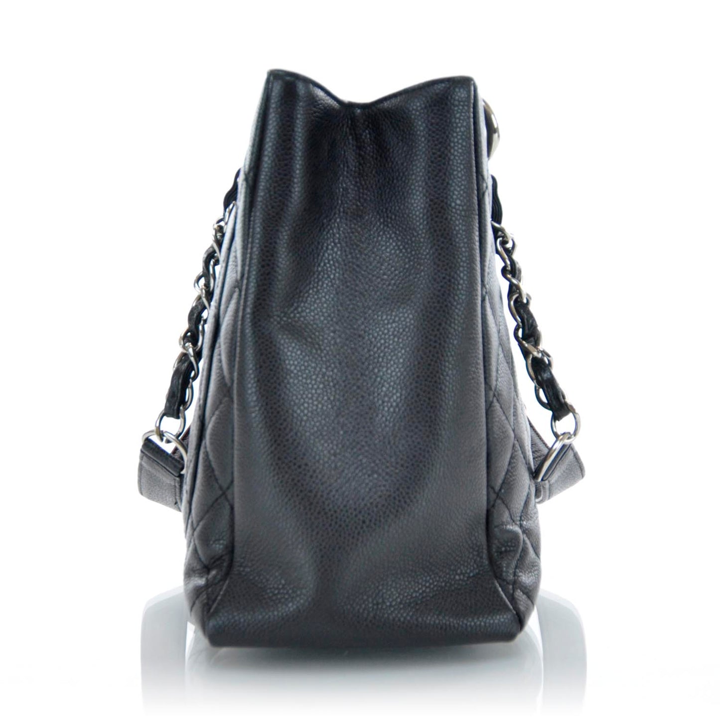 Caviar Quilted Grand Shopping Tote GST Black