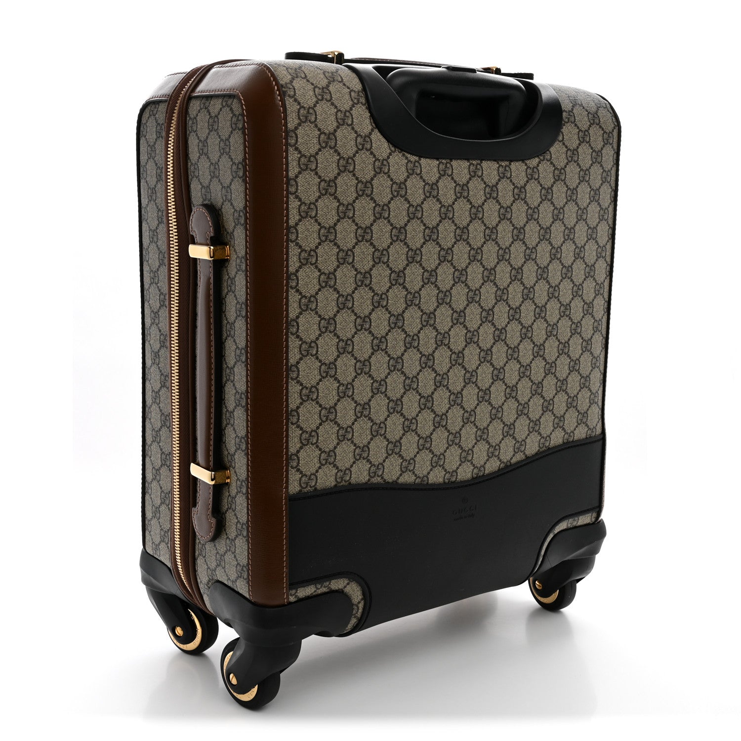 Gucci GG Supreme Monogram Azalea Calfskin Retro Interlocking G Small Savoy Cabin Trolley Beige Ebony Brown Sugar 2 of 9