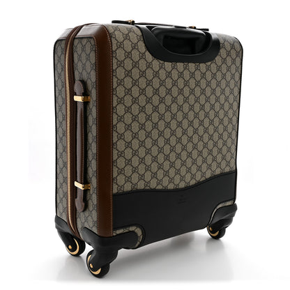 Gucci GG Supreme Monogram Azalea Calfskin Retro Interlocking G Small Savoy Cabin Trolley Beige Ebony Brown Sugar 2 of 9