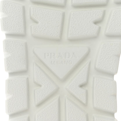 Prada Suede Shearling Triangle Logo Downtown Sneakers 40 Ecru 6 of 8