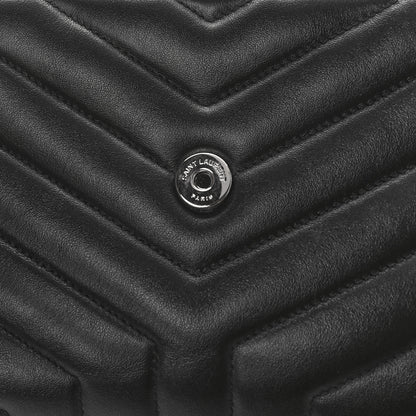 Saint Laurent Calfskin Y Quilted Monogram Small Loulou Chain Satchel Black 10 of 12