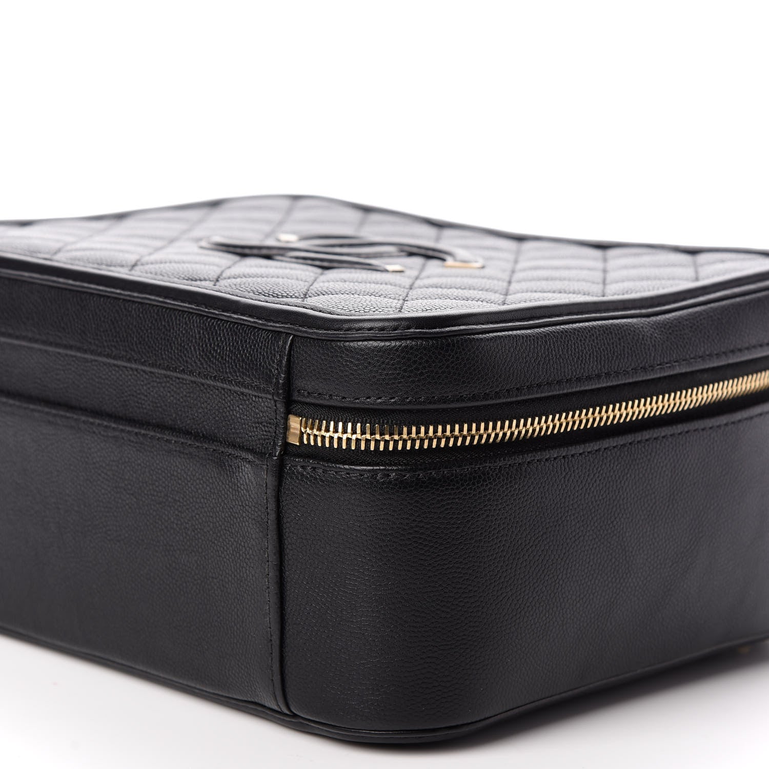 Chanel Caviar Quilted Large CC Filigree Vanity Case Black 10 of 10