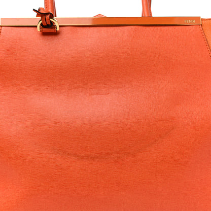 Fendi Vitello Elite Regular 2Jours Tote Arancio 16 of 17