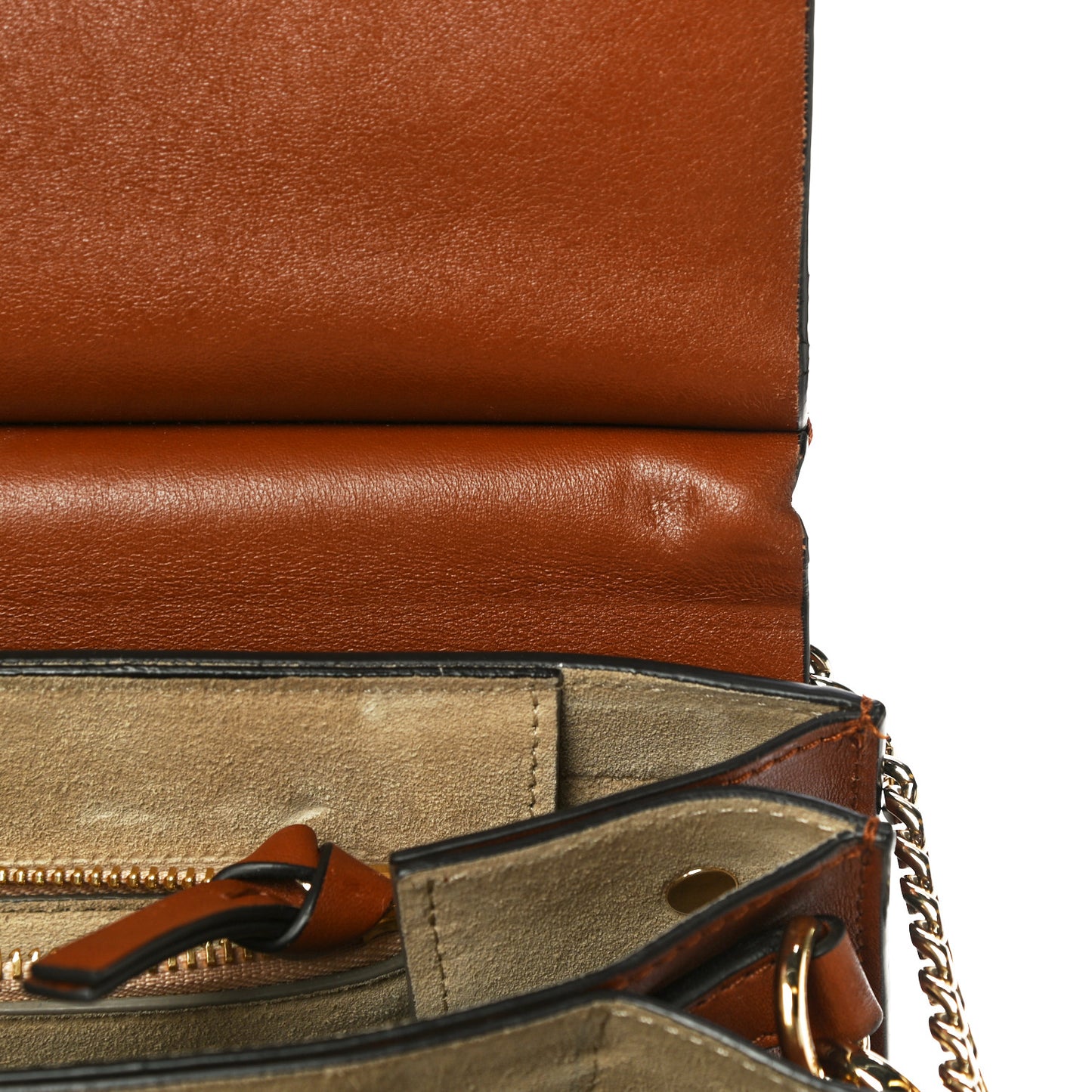 Suede Calfskin Medium Faye Shoulder Bag Tobacco
