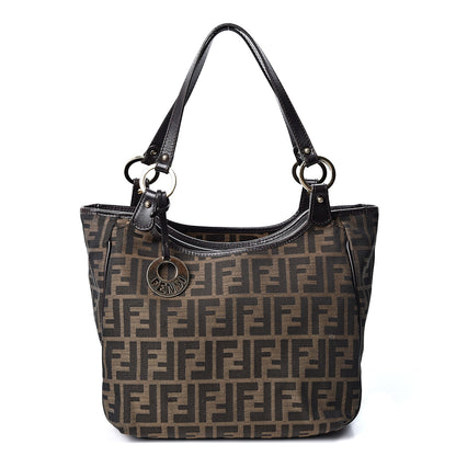 Fendi Zucca Small Chef Shopping Tote Tobacco Moro 1 of 14