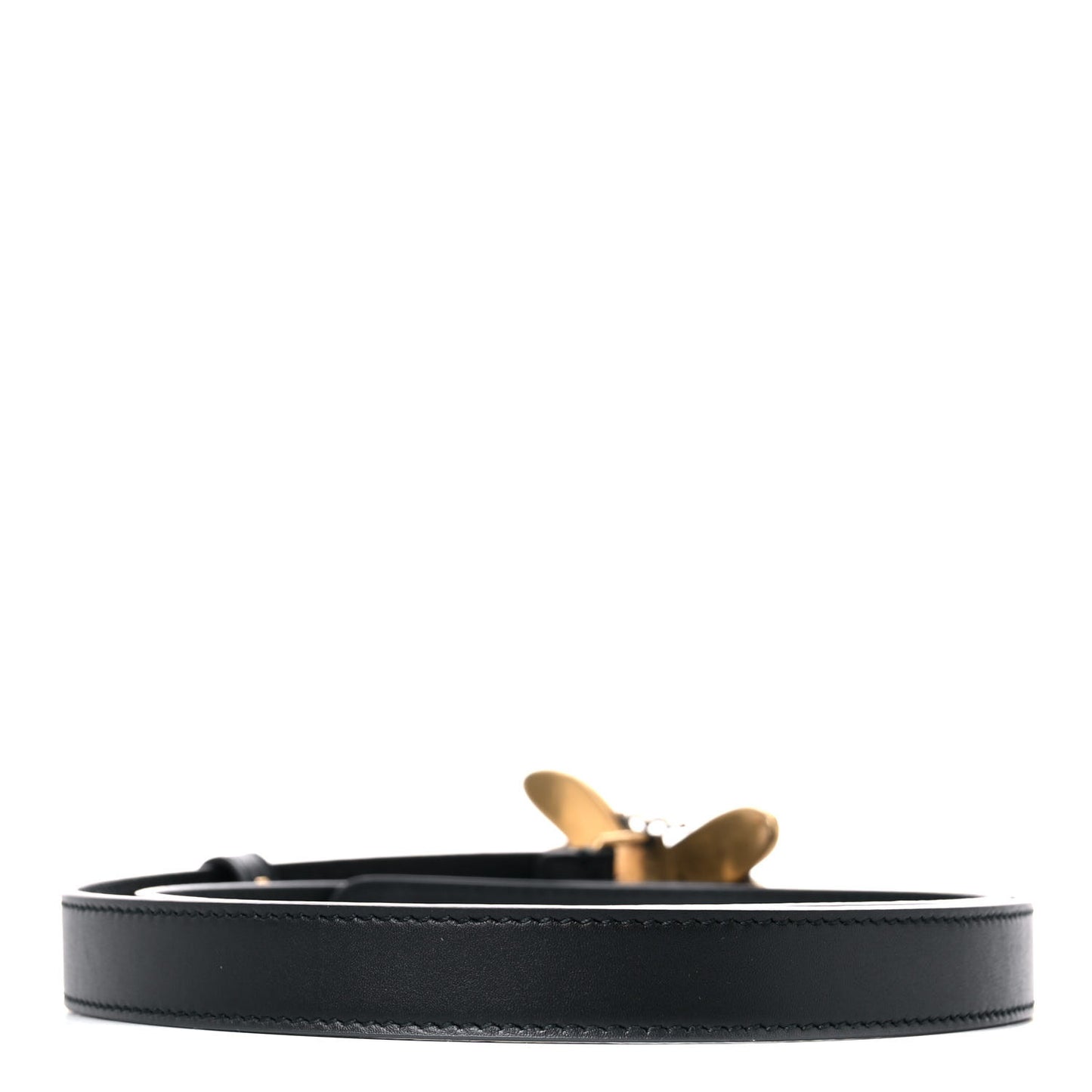 Calfskin Queen Margaret Bee Belt 95 38 Black
