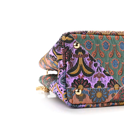 Prada Broccato Lame Floral Chain Tote Multicolor 8 of 9