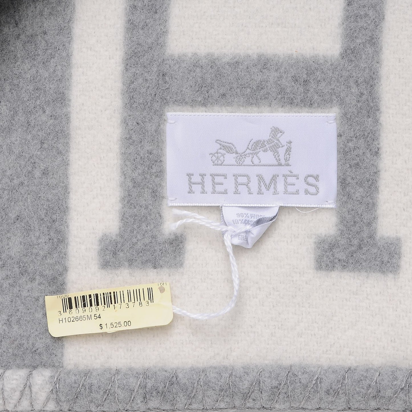 Wool Cashmere Avalon III Blanket Ecru Gris Clair