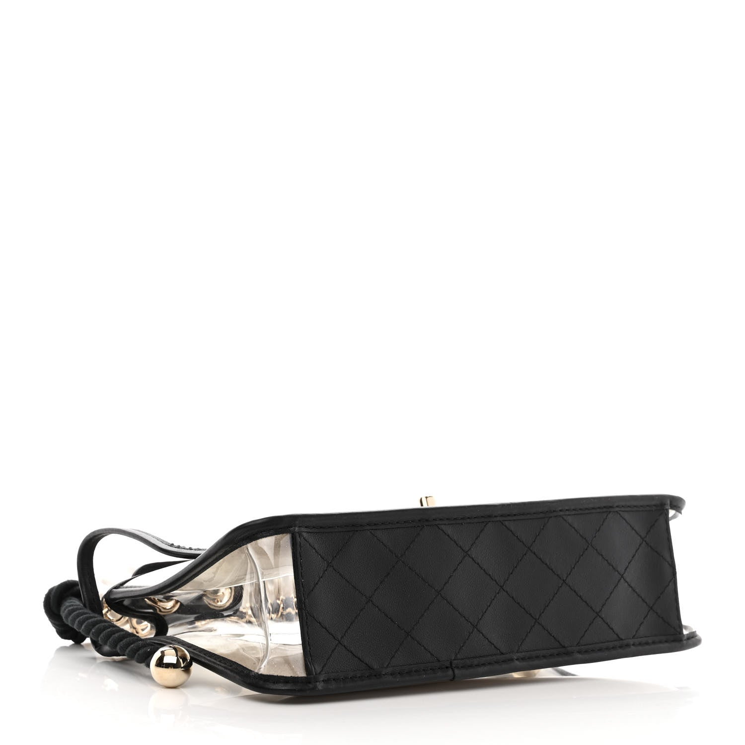 Chanel Lambskin PVC Sand By The Sea Flap With Pearl Strap Black 4 of 11