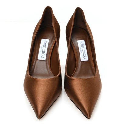 Jimmy Choo Satin Love 85 Pumps 38 Bronze 3 of 9