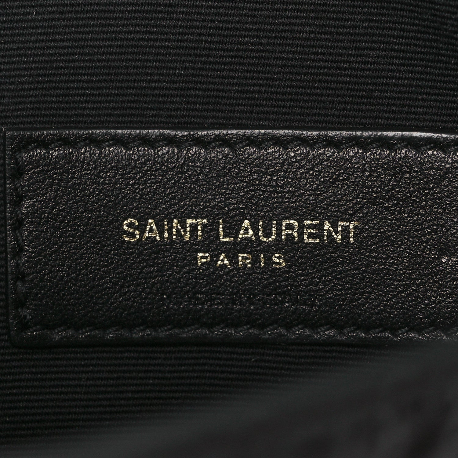 Saint Laurent Calfskin Crocodile Embossed Uptown Monogram Clutch Black 6 of 8