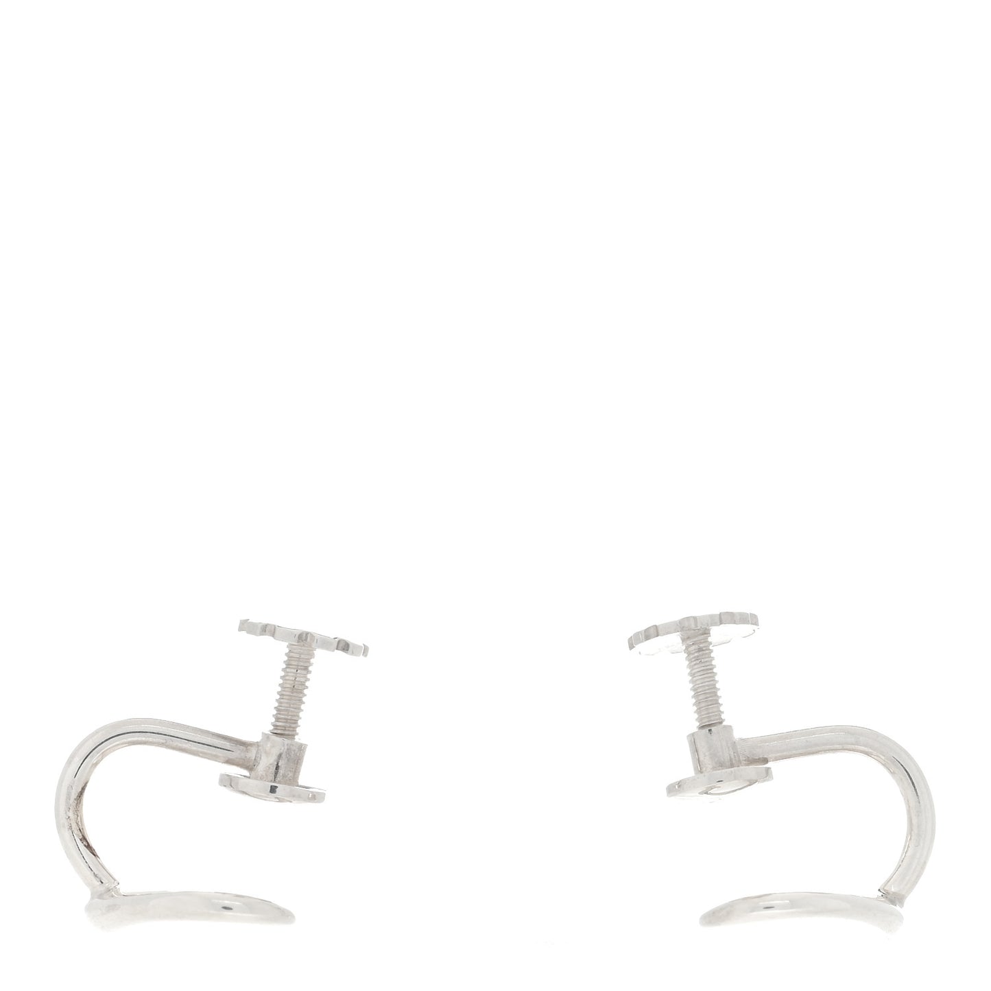 Sterling Silver Elsa Peretti Open Heart Screw-Back Earrings
