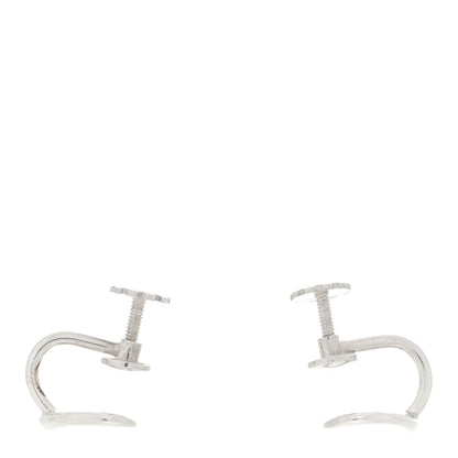 Tiffany Sterling Silver Elsa Peretti Open Heart Screw-Back Earrings 3 of 4