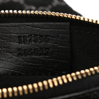 Gucci Monogram Suede Shearling Medium Jolicoeur Tote Black 8 of 10