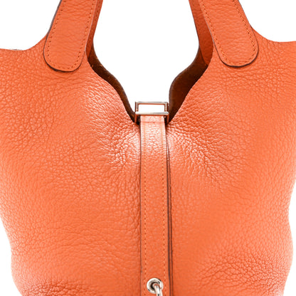Hermes Taurillon Clemence Picotin Lock 18 PM Orange 7 of 13