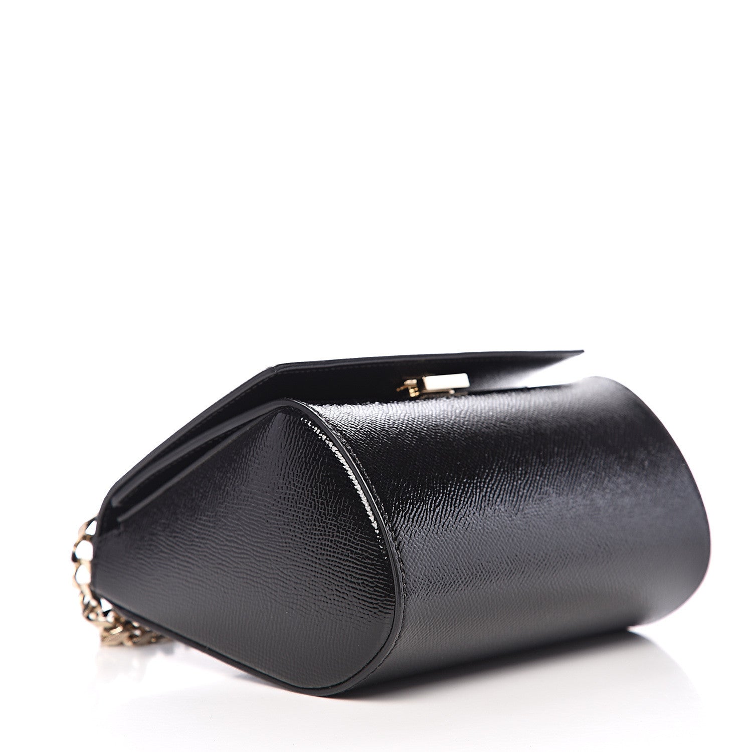 Givenchy Textured Patent Calfskin Mini Pandora Box Chain Crossbody Bag Black 3 of 9