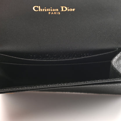 Christian Dior Grained Calfskin Saddle Card Holder Black 5 of 7