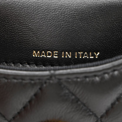 Chanel Lambskin Lacquered Metal Quilted Flap Chain Belt Bag Black 7 of 11