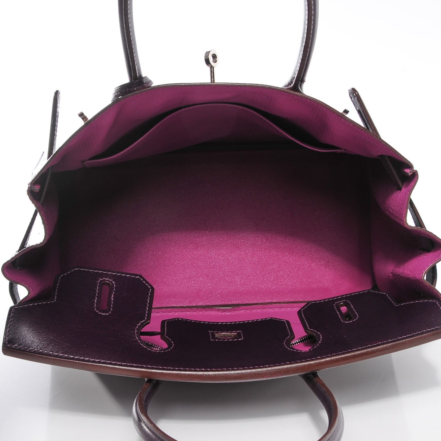 Box Bi-Color Birkin 30 Raisin Cyclamen