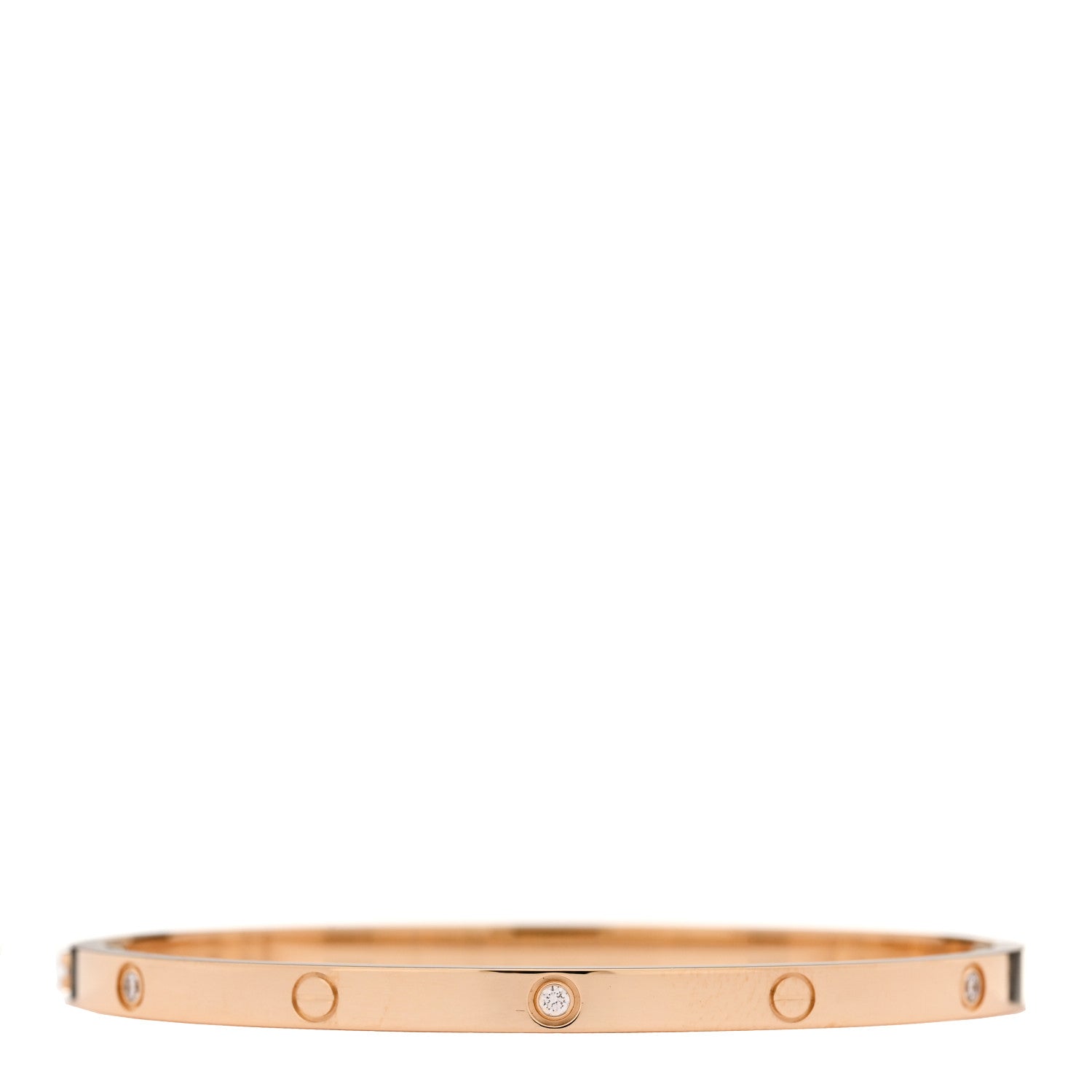 Cartier 18K Yellow Gold 6 Diamond Small LOVE Bracelet 16 2 of 7