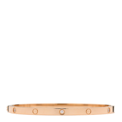 Cartier 18K Yellow Gold 6 Diamond Small LOVE Bracelet 16 2 of 7
