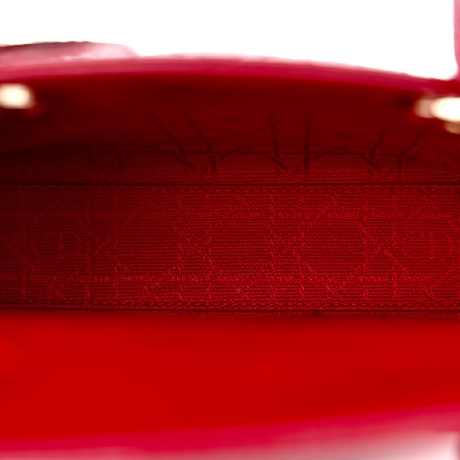 Christian Dior Patent Cannage Mini Lady Dior Red 5 of 12