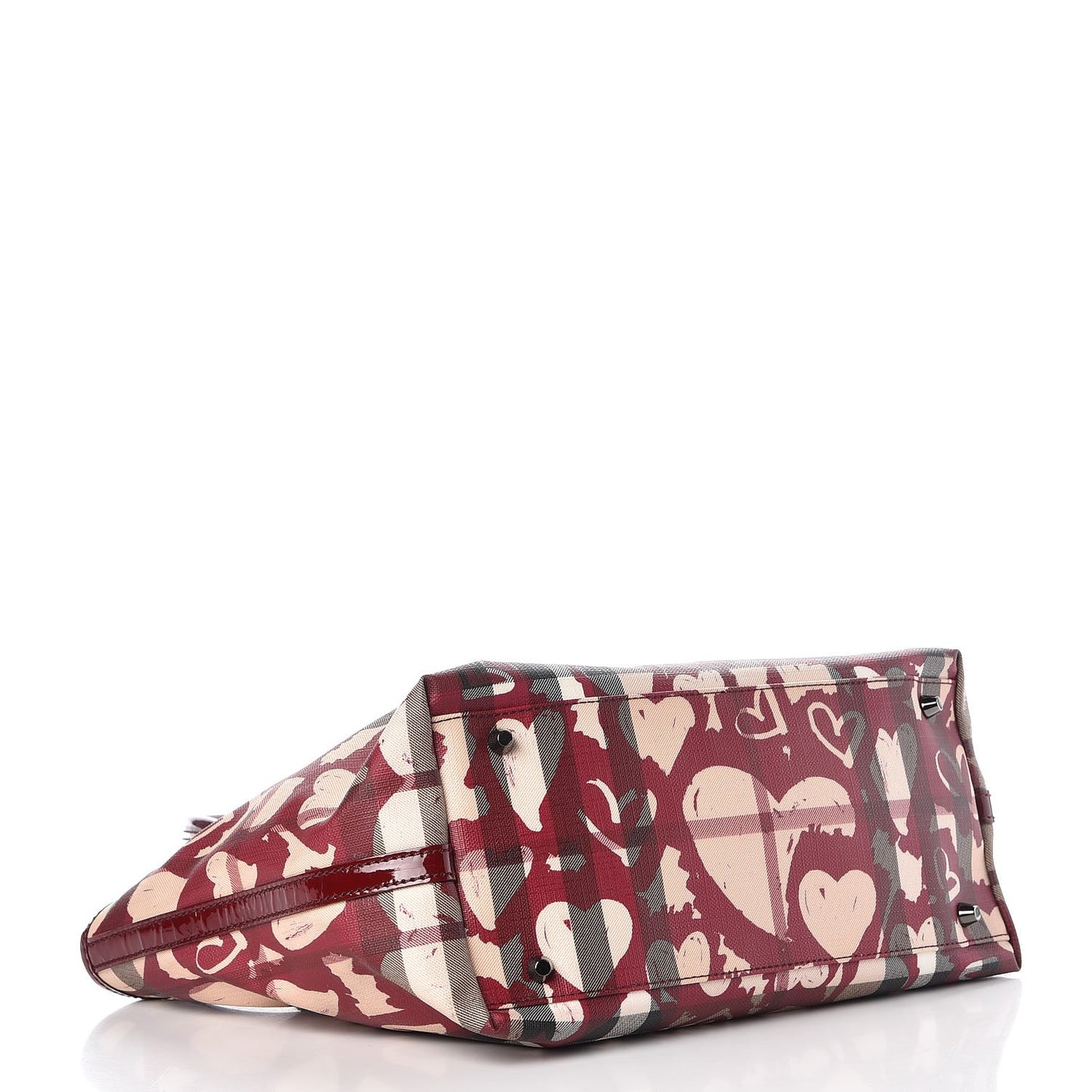 Nova Check Heart Tote Red