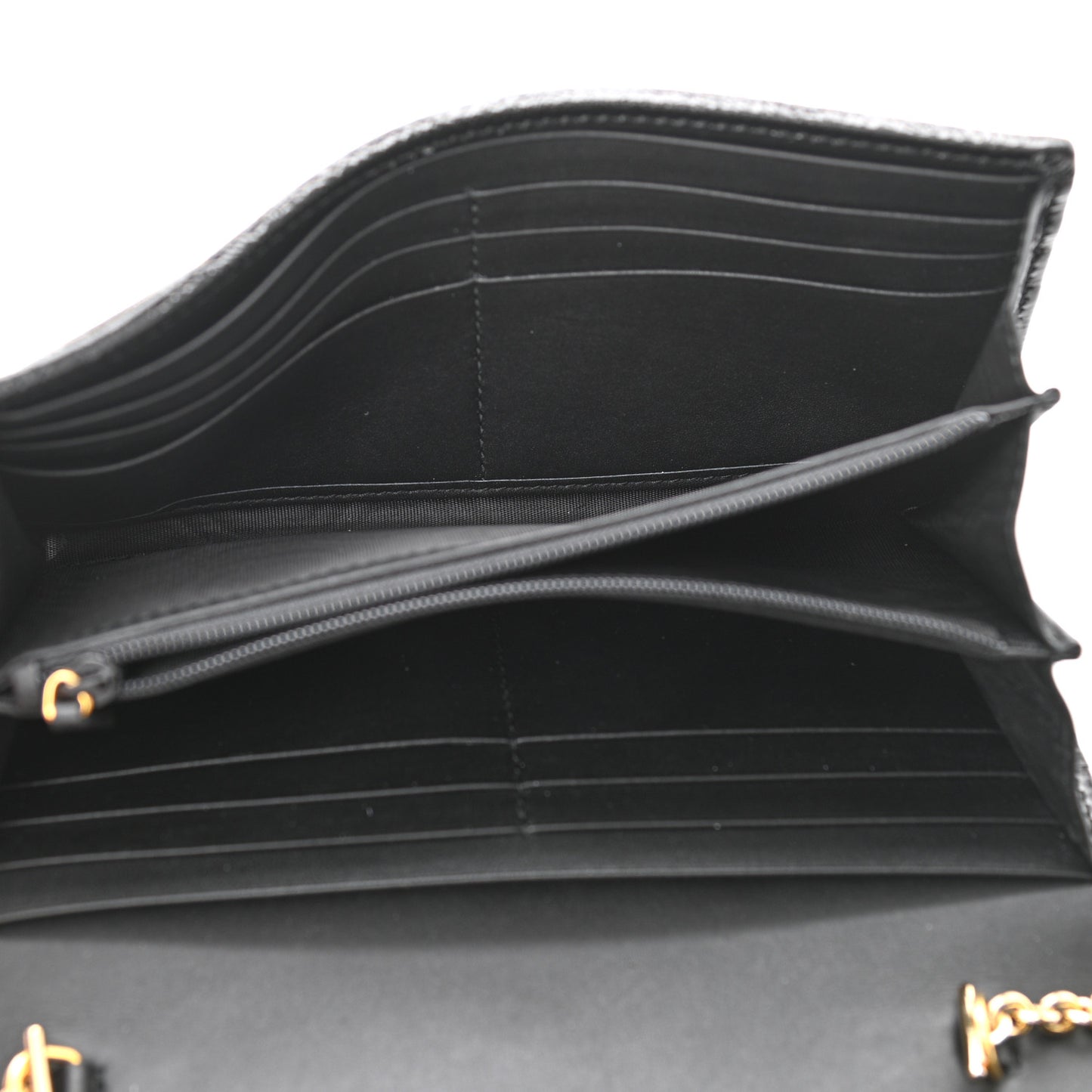 Suede Patent Web Ophidia Wallet On Chain Black