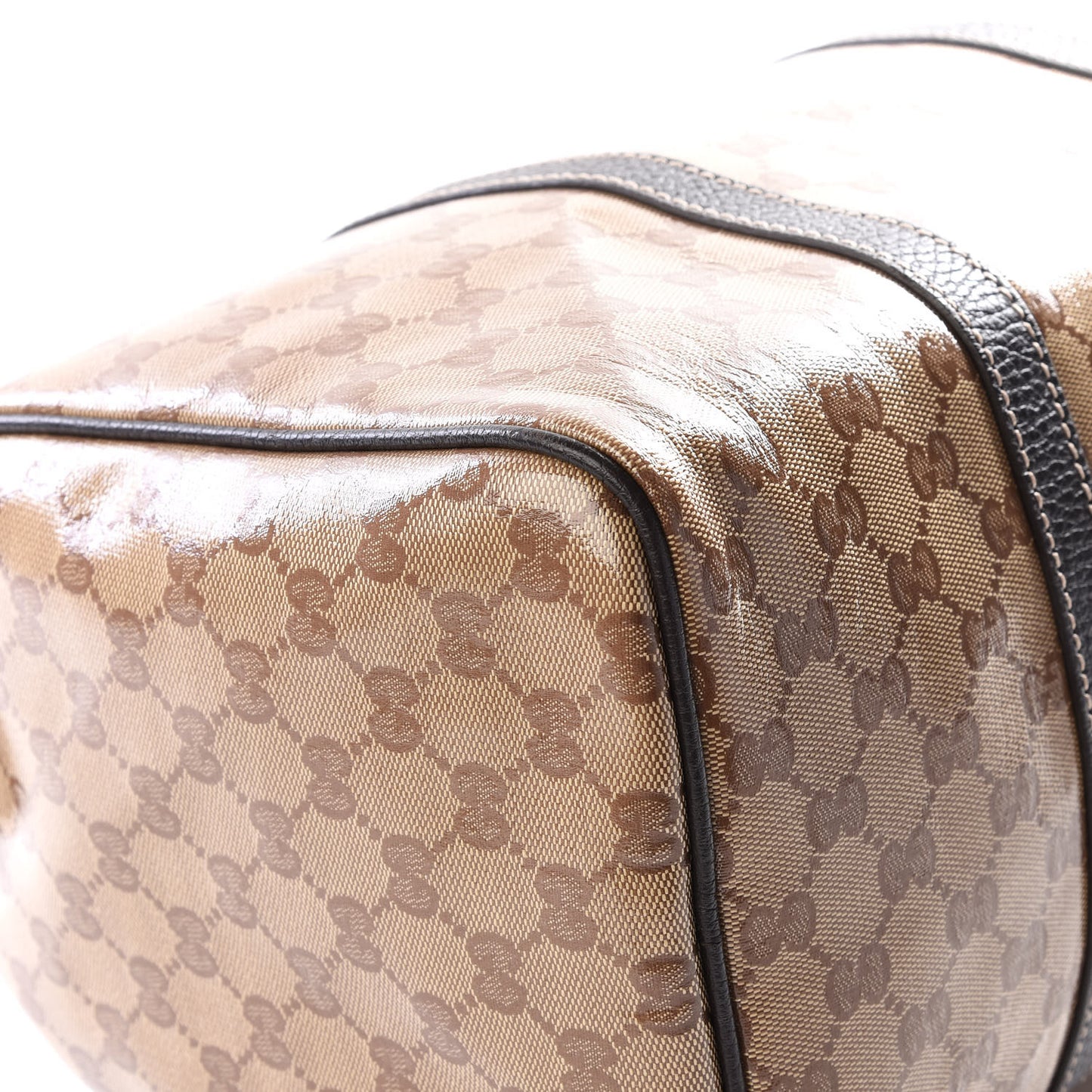 Crystal Monogram Medium Joy Boston Dark Brown