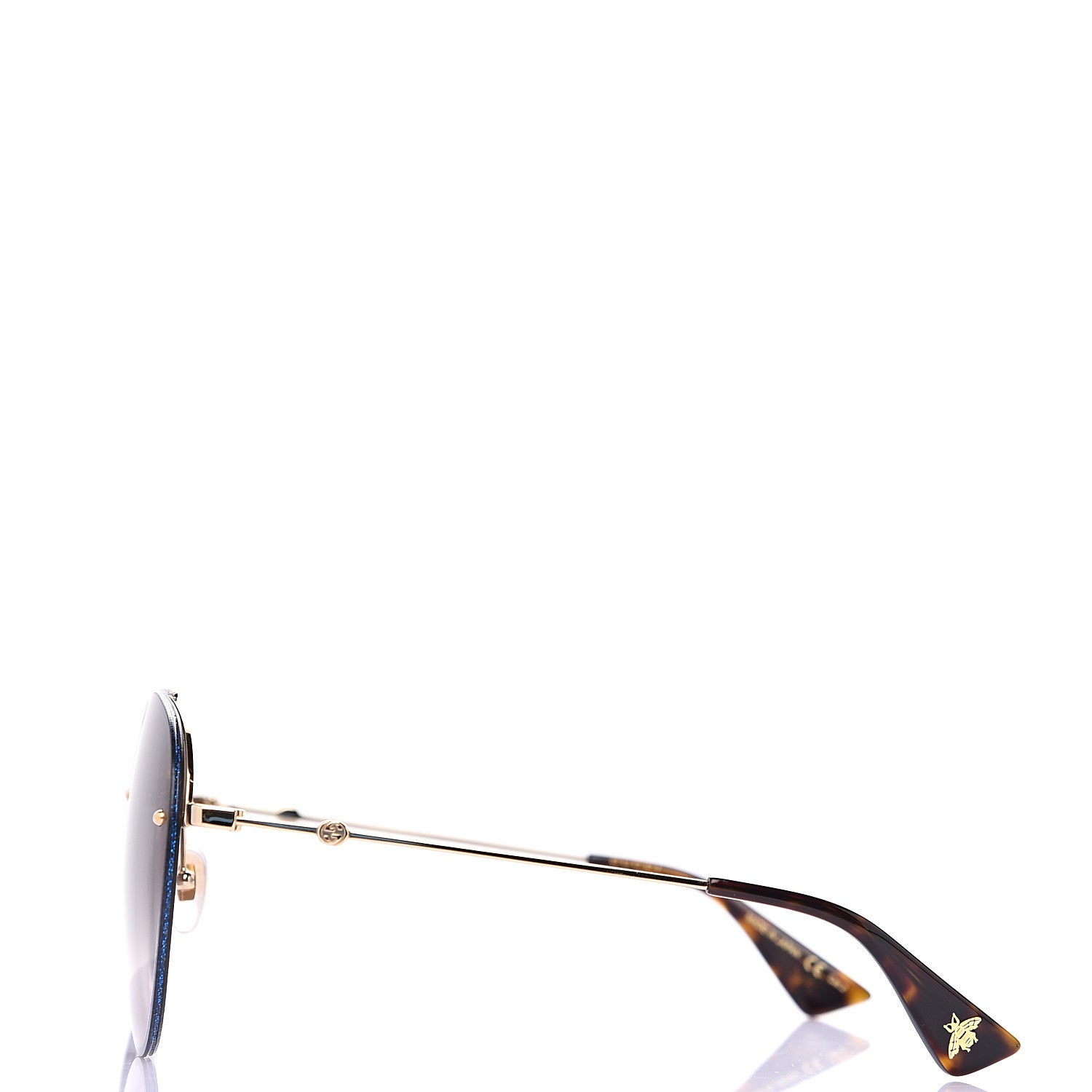 Gucci Glitter Aviator Sunglasses GG0351S Blue 3 of 6