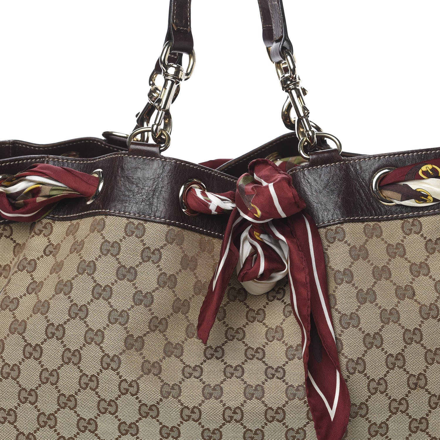 Gucci Monogram Large Positano Tote Brown 8 of 13