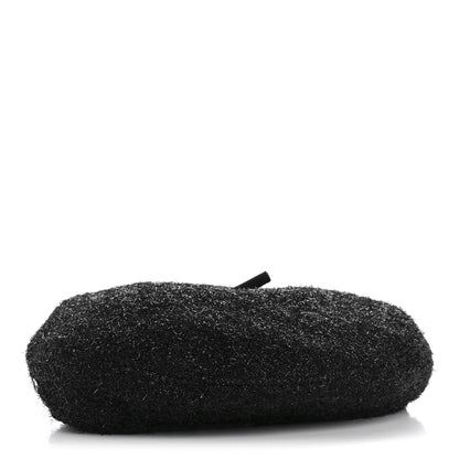 Chanel Cotton Metallic CC Beret L Black 4 of 8