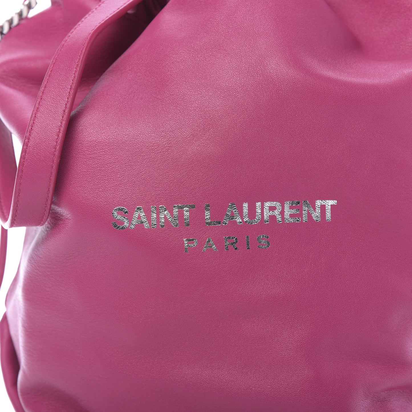 Lambskin Teddy Drawstring Bag Freesia