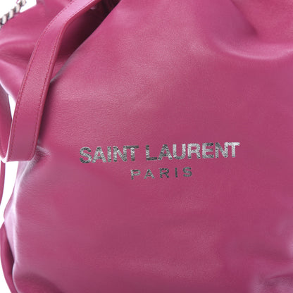Saint Laurent Lambskin Teddy Drawstring Bag Freesia 10 of 10
