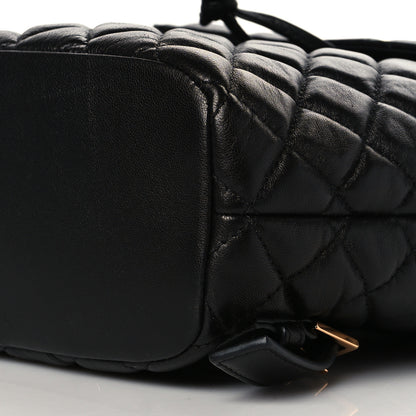 Versace Calfskin Quilted Medusa Backpack Black 10 of 10