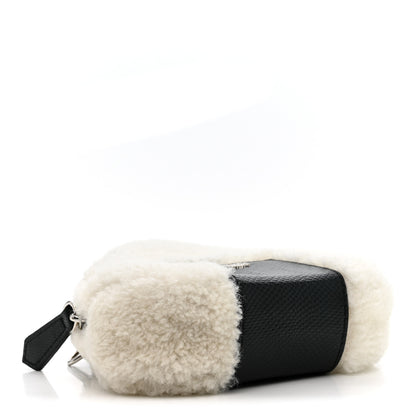 Fendi Sheepskin Karung Miniature Onigiri Bag White Ice Verde Alga 4 of 11