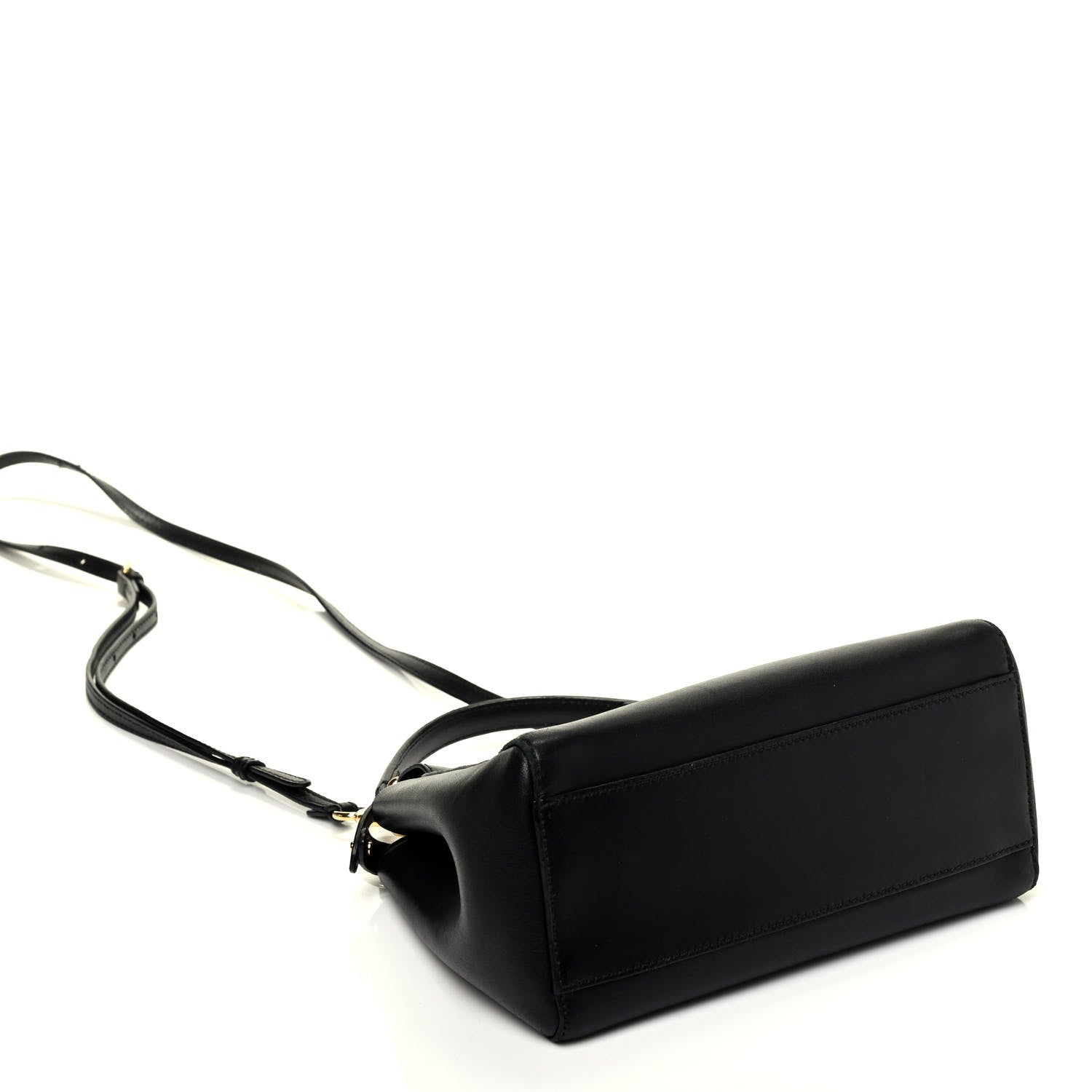 Fendi Nappa Mini Peekaboo Iconic Satchel Black 5 of 10