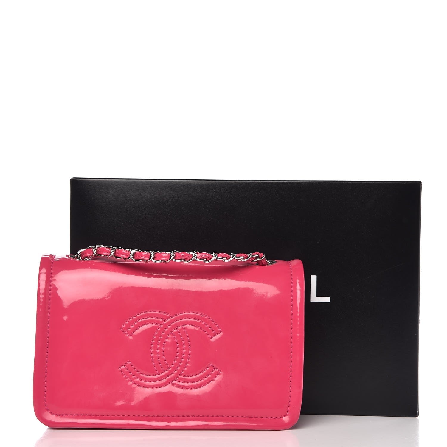 Chanel Vinyl Small Lipstick Flap Fuchsia 9 of 9