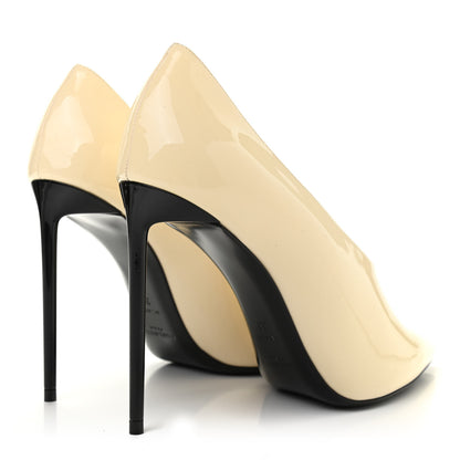 Saint Laurent Patent Calfskin Teddy High Vamp 105 Pumps 38 Porcellana 4 of 8
