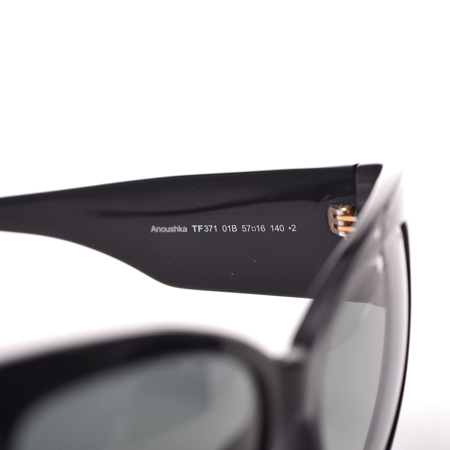 Acetate Anoushka Cat Eye Sunglasses TF371 Black