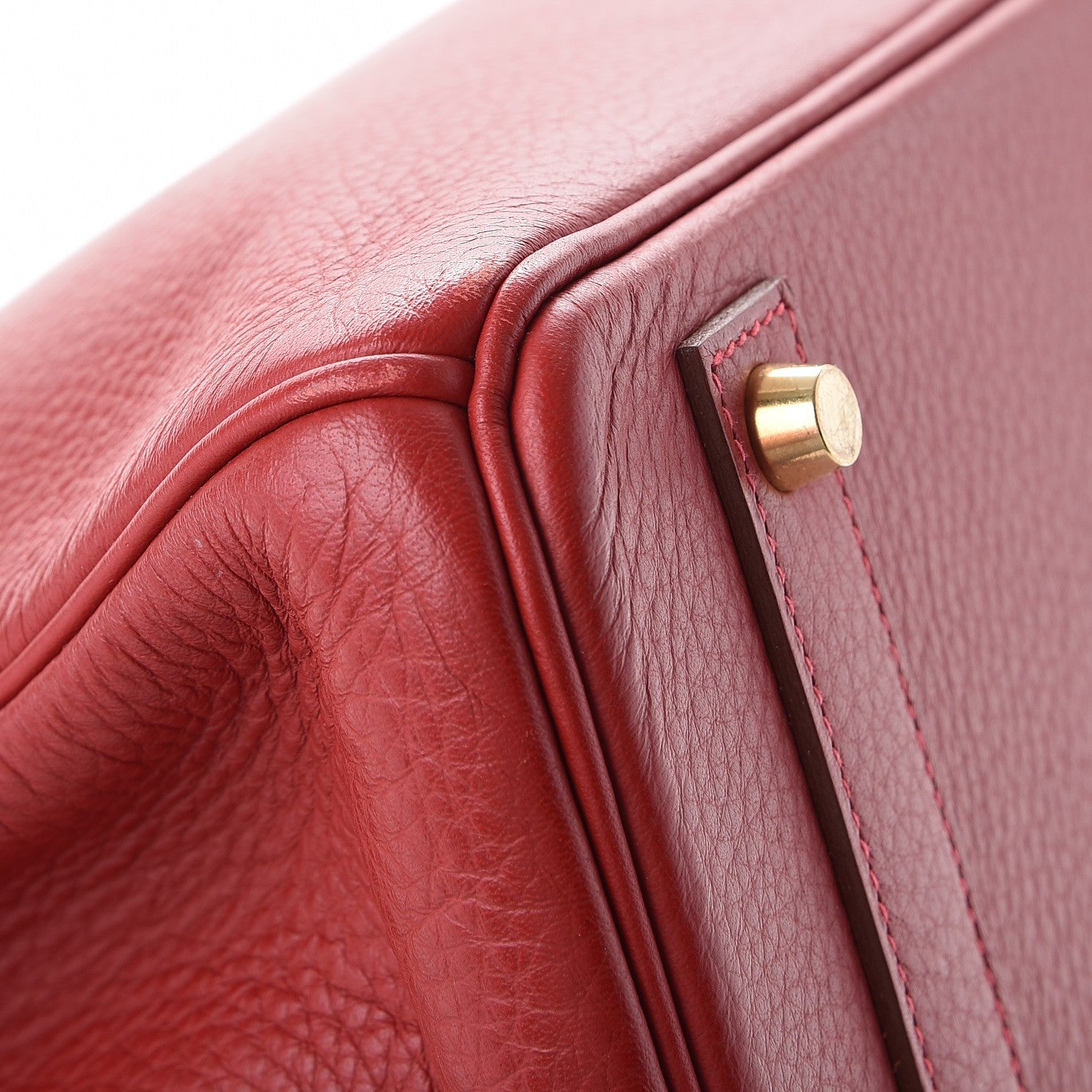 Hermes Taurillon Clemence Birkin 40 Rouge Casaque 42 of 46