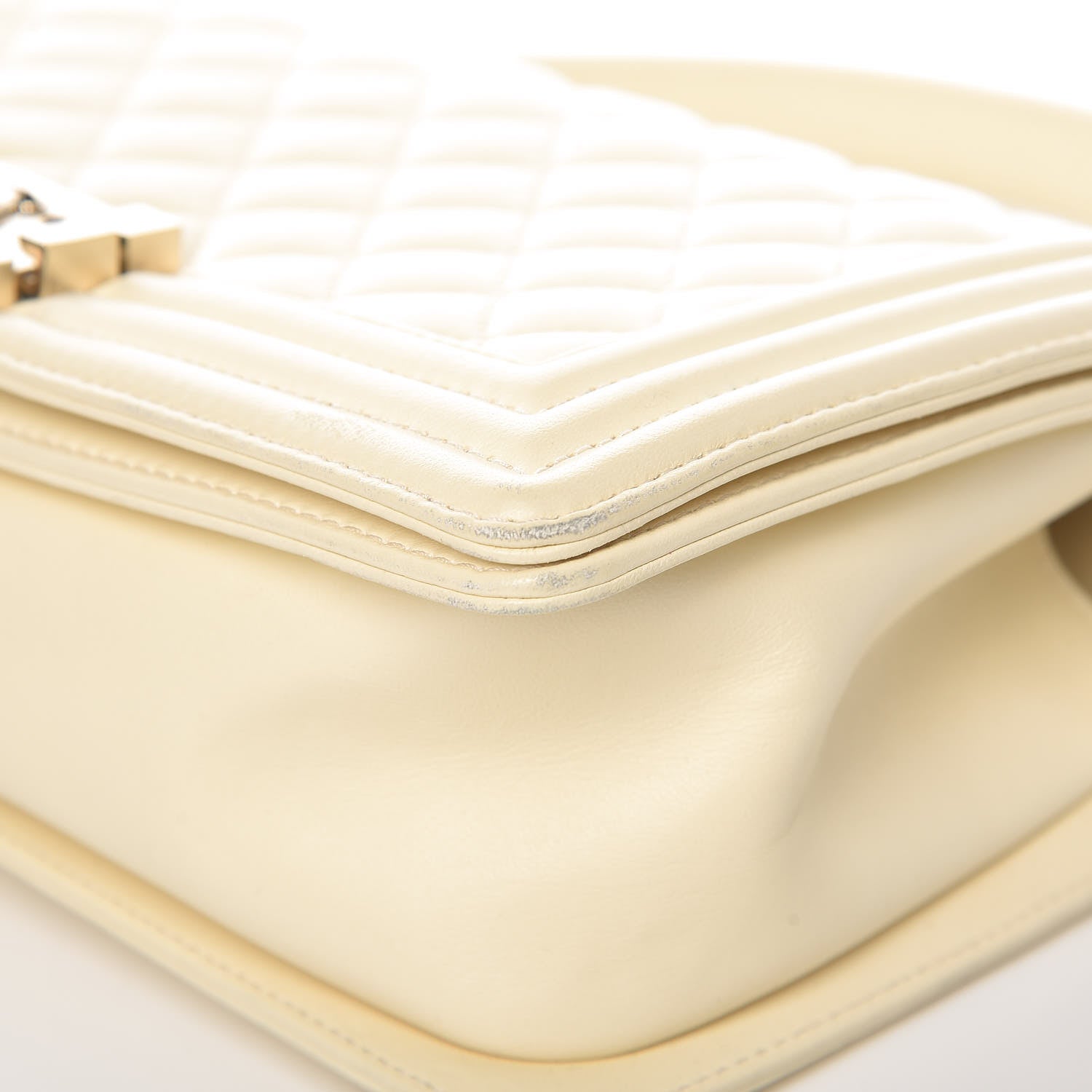 Chanel Lambskin Quilted Medium Boy Flap Light Beige 14 of 22