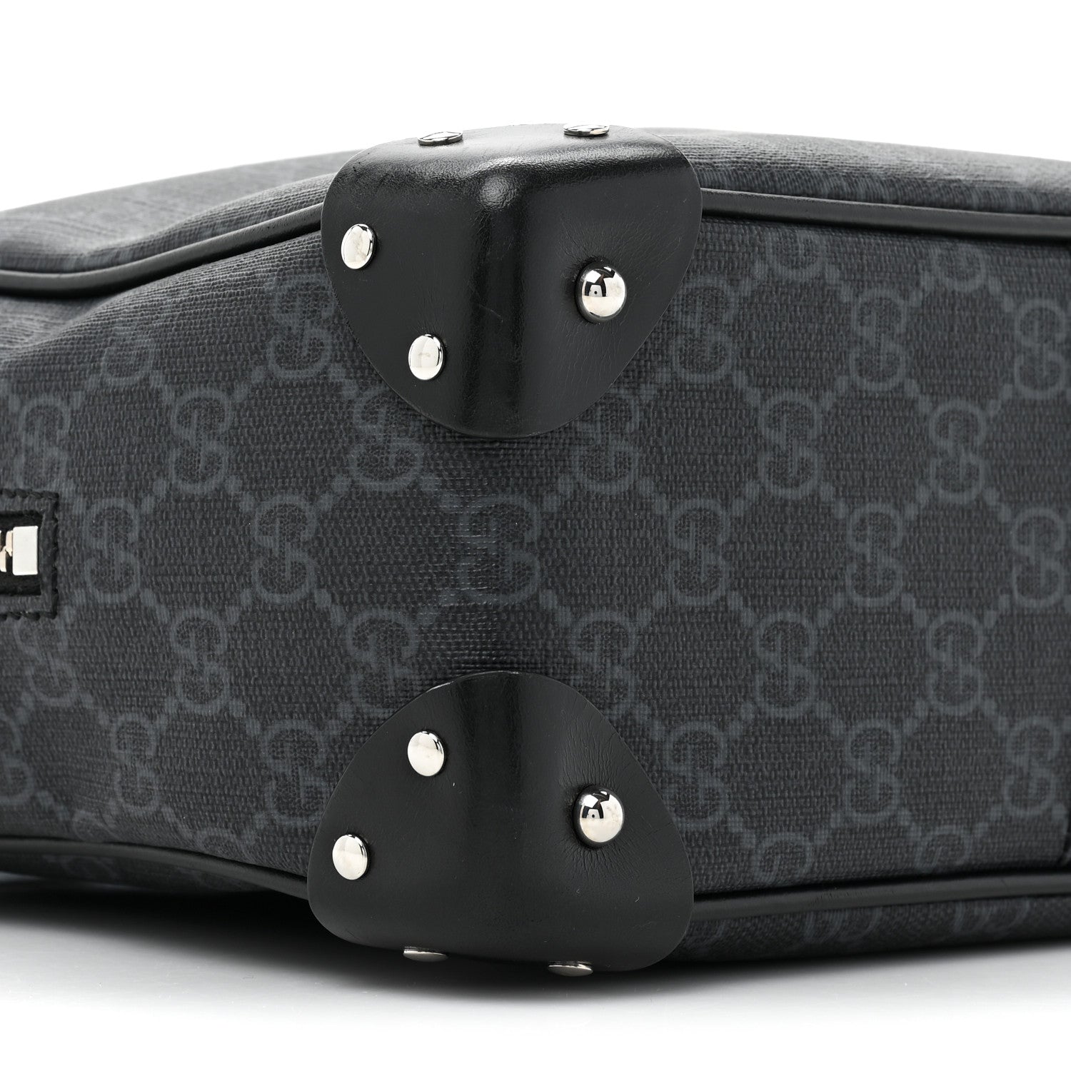 Gucci GG Supreme Monogram Selleria Calfskin Square Messenger Bag Black 9 of 13
