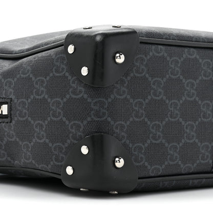 Gucci GG Supreme Monogram Selleria Calfskin Square Messenger Bag Black 9 of 13