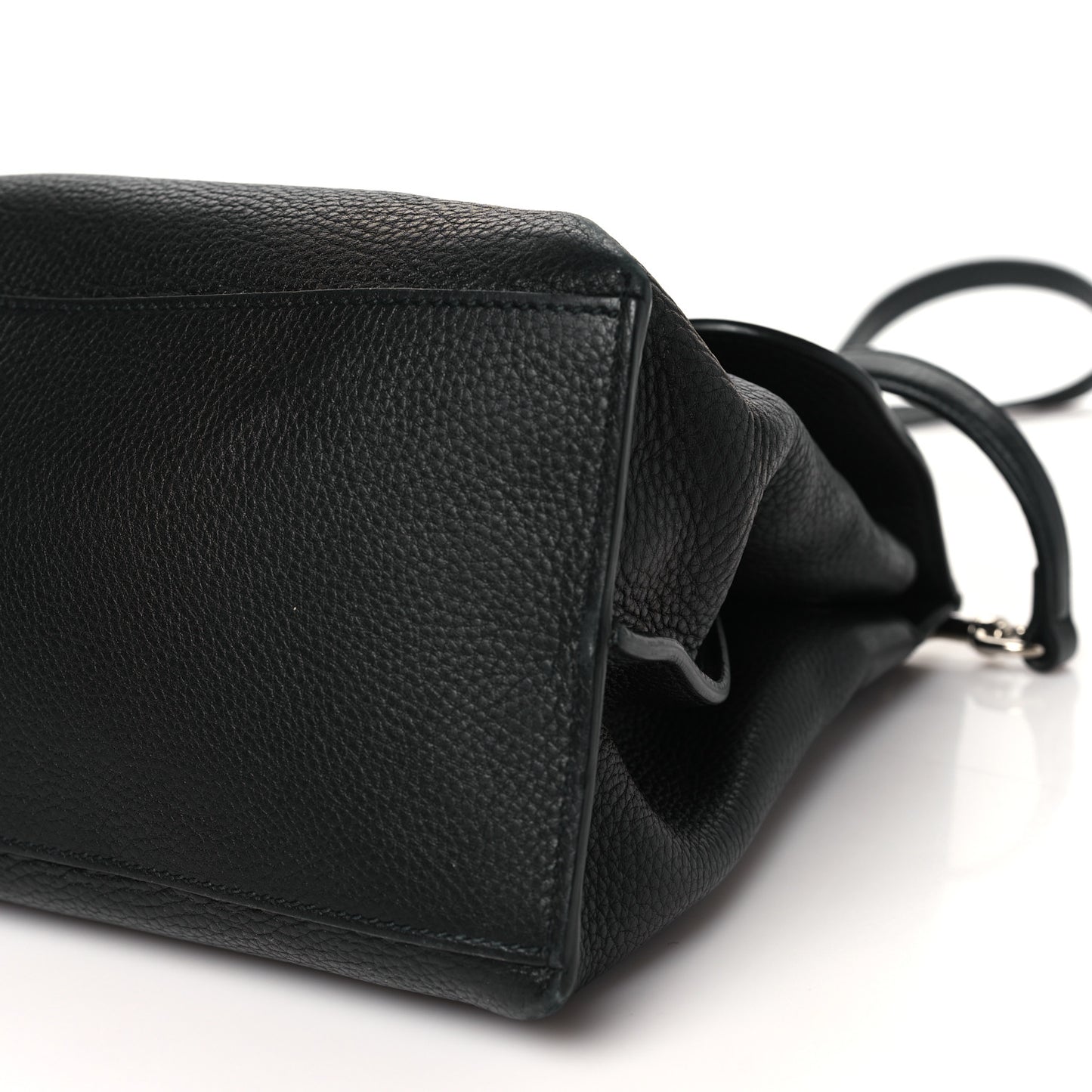 Cellarius Calfskin Medium Bamboo Daily Top Handle Bag Black