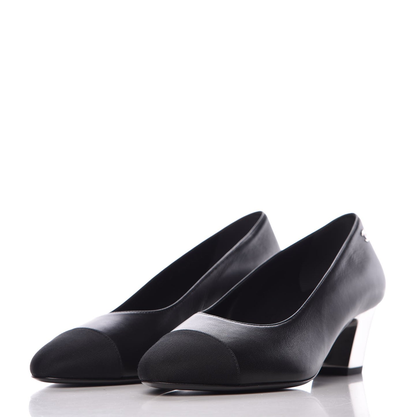 Lambskin Grosgrain CC Pumps 36 Black