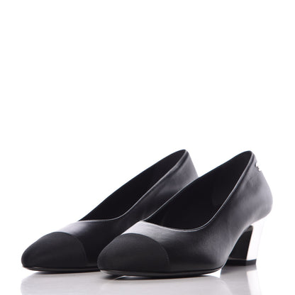 Chanel Lambskin Grosgrain CC Pumps 36 Black 2 of 9